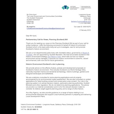 A screenshot of a letter with a keystone logo at the top right.