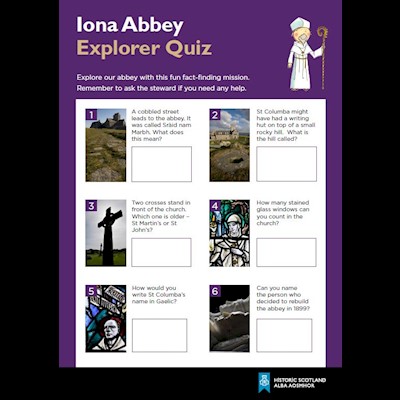 cover of Iona Abbey Explorer Quiz