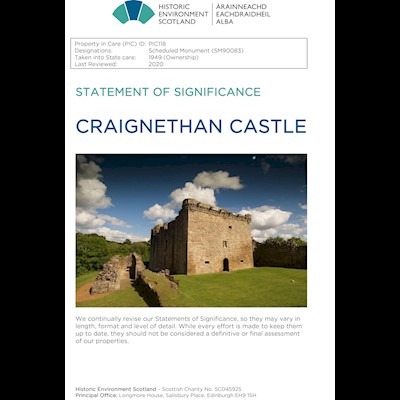 Front cover of Craignethan Castle Statement of Significance
