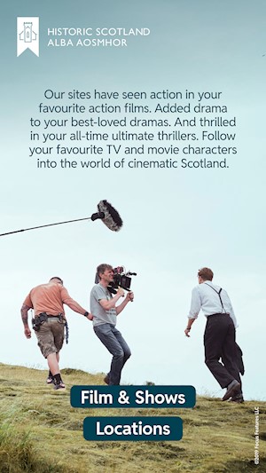 Cover of the HS on screen map showing two film crew with camera and mic filming a man walking up a hill