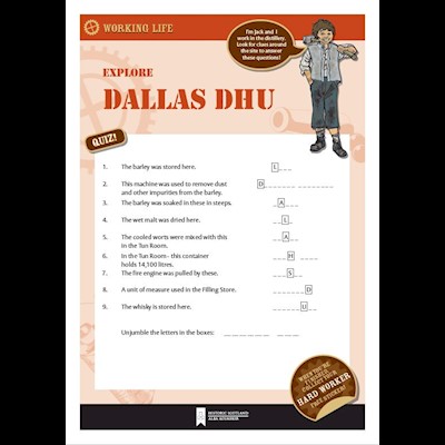 cover of explore dallas dhu distillery quiz