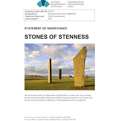 Front cover of Stones of Stenness Statement of Significance