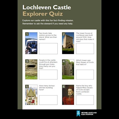 cover of lochleven castle explorer quiz