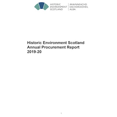 Front cover of the procurement annual report 2019-20