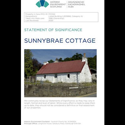 Front cover of Sunnybrae Cottage Statement of Significance