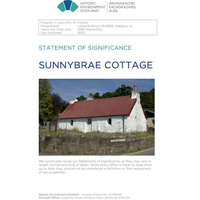 Front cover of Sunnybrae Cottage Statement of Significance