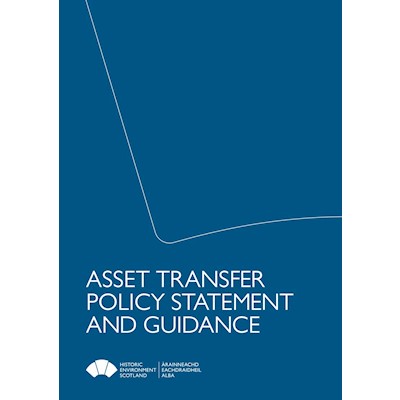 A cover image with a blue background and a white outline of a keystone