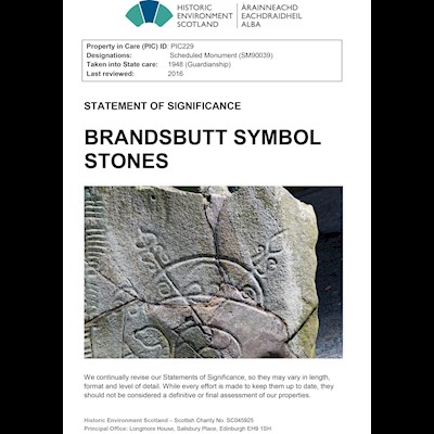 Front cover of Brandsbutt Symbol Stones statement of significance