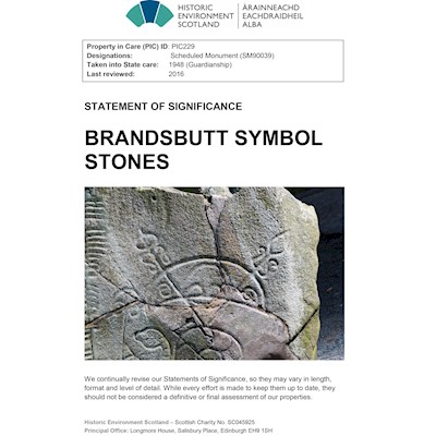 Front cover of Brandsbutt Symbol Stones statement of significance