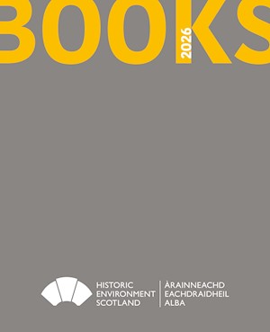 Front cover of the catalogue with the text 'Books 2026' and the Historic Environment Scotland bilingual logo