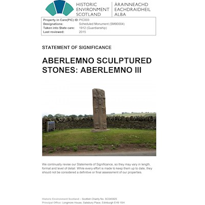 Front cover of Aberlemno Sculptured Stones: Aberlemno III- Statement of Significance