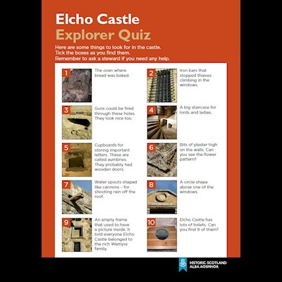 cover of elcho castle explorer quiz