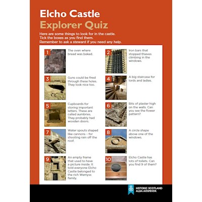 cover of elcho castle explorer quiz