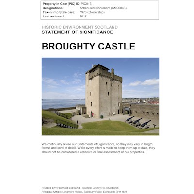 Front cover of Broughty Castle Statement of Significance