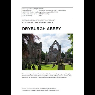 Front cover of Dryburgh Abbey Statement of Significance