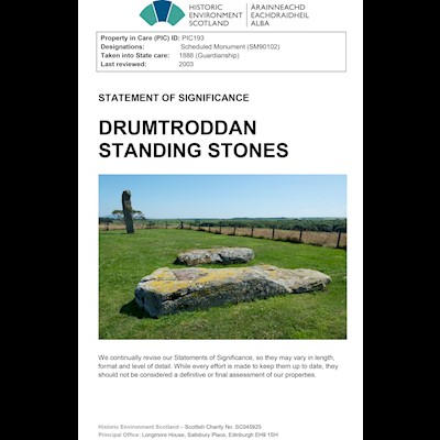 Front cover of Drumtroddan Standing Stones SoS