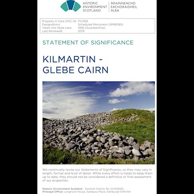 Front cover of Kilmartin Glebe Cairn Statement of Significance