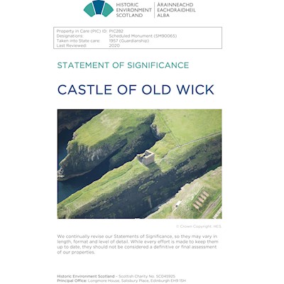 Front cover of Castle of Old Wick Statement of Significance