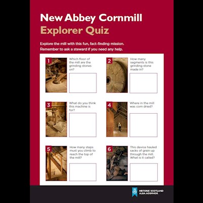 cover of the new abbey corn mill explorer quiz