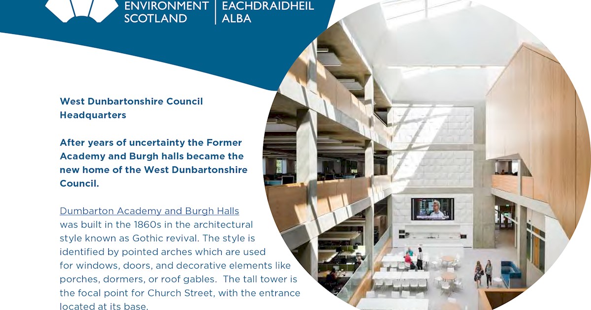 West Dunbartonshire Council Headquarters, Dumbarton HES History