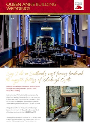 Queen Anne Building wedding information leaflet