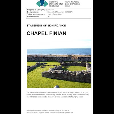 Front cover of Chapel Finian statement of significance