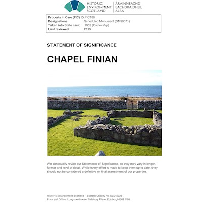 Front cover of Chapel Finian statement of significance