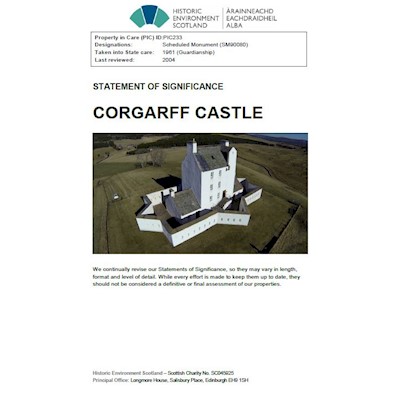 Front cover of Corgarff Castle Statement of Significance