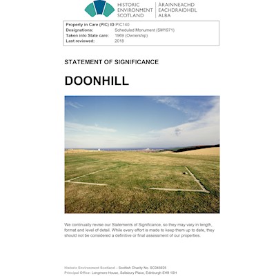 Front cover of Doonhill Statement of Significance