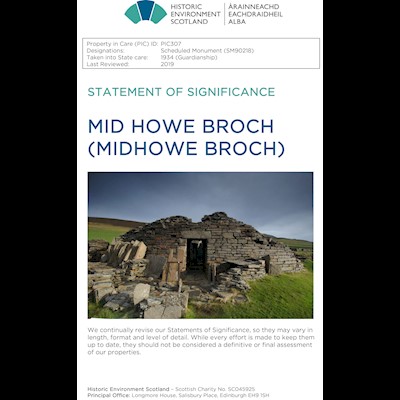 Front cover of Midhowe Broch Statement of Significance
