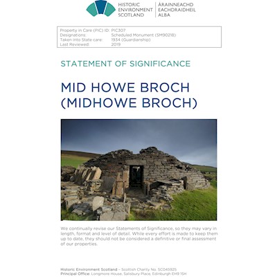 Front cover of Midhowe Broch Statement of Significance