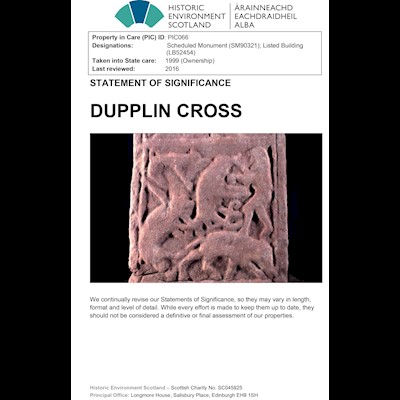 Front cover of Dupplin Cross Statement of Significance