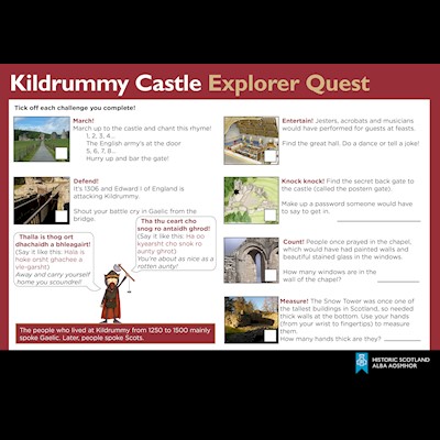 Screensot of Kildrummy Castle Explorer Quest