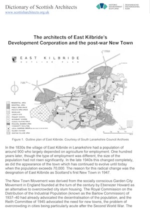 Front cover of The architects of East Kilbride's Development Corp and the post-war New Town