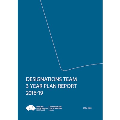 Front cover of the Designations 3 year plan 2016-19 report