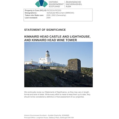 Front cover of Kinnaird Head Castle Lighthouse and Wine Tower Statement of Significance