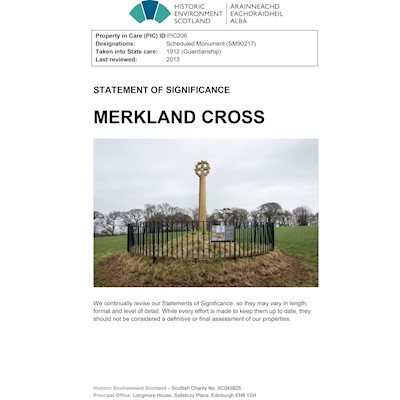 Front cover of Merkland Cross Statement of Significance