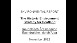 The Historic Environment Strategy for Scotland – Environmental Report 2022