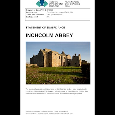 Front cover of Inchcolm Abbey Statement of Signficance