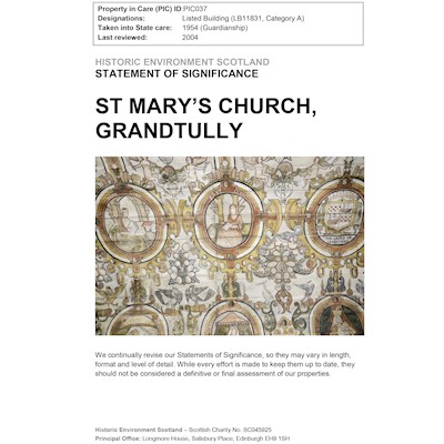 Front cover of St Mary's Church, Grandtully Statement of Significance