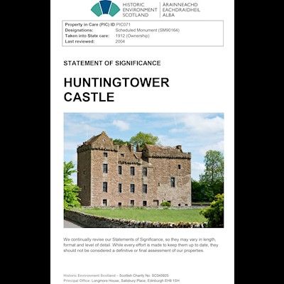 Front cover of Huntingtower Castle Statement of Significance