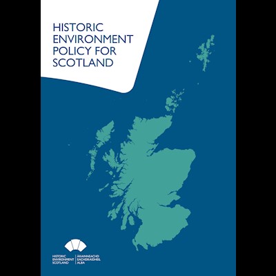A cover document with an outline of Scotland in green.
