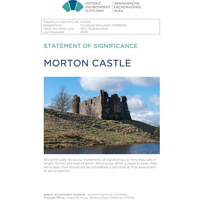 Front cover of Morton Castle Statement of Significance