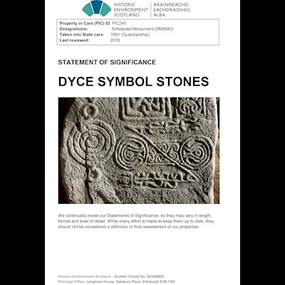 Front cover of Dyce Symbol Stones Statement of Significance