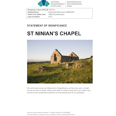Front cover St Ninian's Chapel - Statement of Significance.