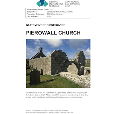 Front cover of Pierowall Church SoS