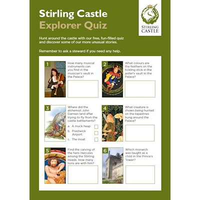 cover for stirling castle explorer quiz