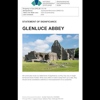 Front cover of Glenluce Abbey Statement of Significance