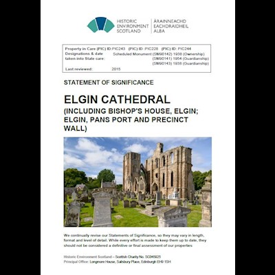Front cover of Elgin Cathedral Statement of Significance