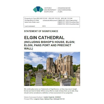 Front cover of Elgin Cathedral Statement of Significance